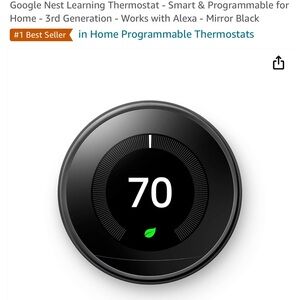 Google Nest Learning Thermostat - Smart & Programmable for Home - 3rd Generation